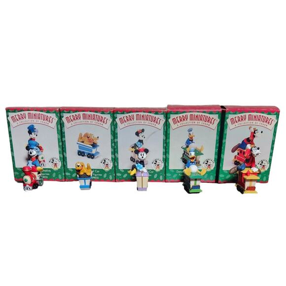 Disney Mickey Express Hallmark Merry Miniatures (1998) Complete Set Pre-owned - Picture 1 of 9
